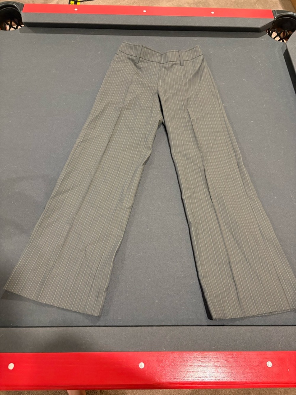 Hugo Boss Gray Pinstripe Dress Trousers